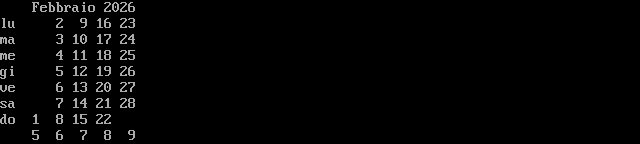 calendario minimale PNG 2026-02