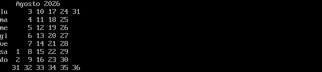 calendario minimale PNG 2026-08